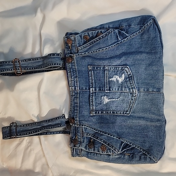 BKBags Handbags - Denim bag made from upcycled denim overalls